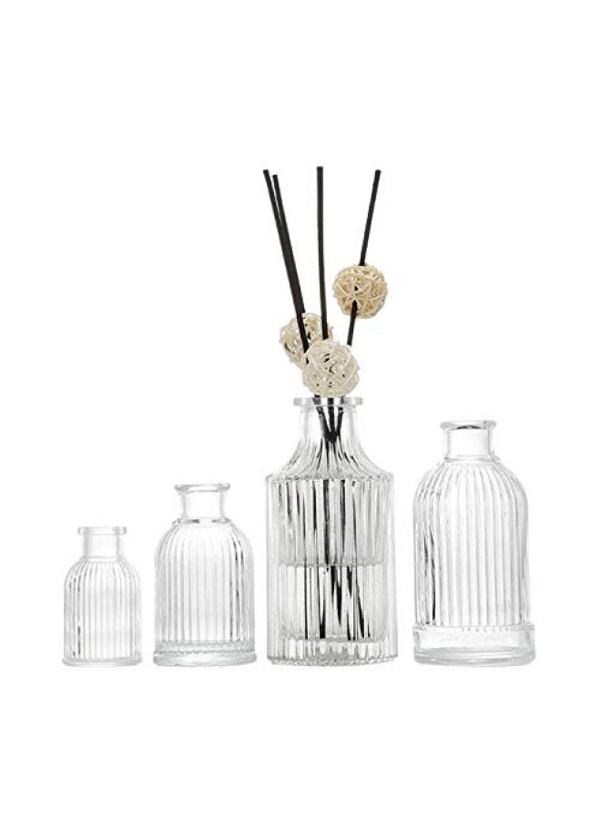 SYBL Glass Diffuser Bottles 6.6 High 250Ml 8.5 Fl Oz Round Aroma Bottles Diffusers Vase Fragrance Accessories Use For Diy Replacement Reed Diffuser Sets Craft Projects Wedding Party - Image 3