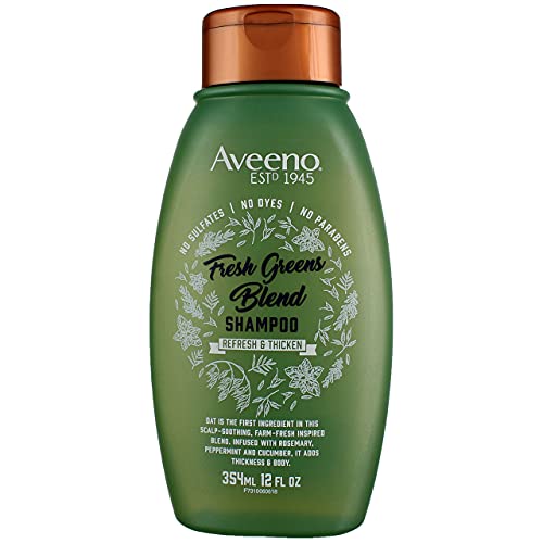 Aveeno Shampoo Fresh Greens Blend Refesh & Thicken 12 Ounce (Pack of 2) - Image 4