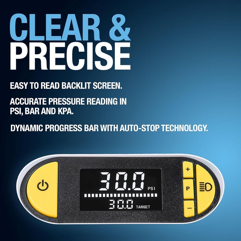 Ring Automotive ULTRAINFLATE 20 Cordless Digital Tyre Inflator with Auto-Stop & Progress Meter - Image 4