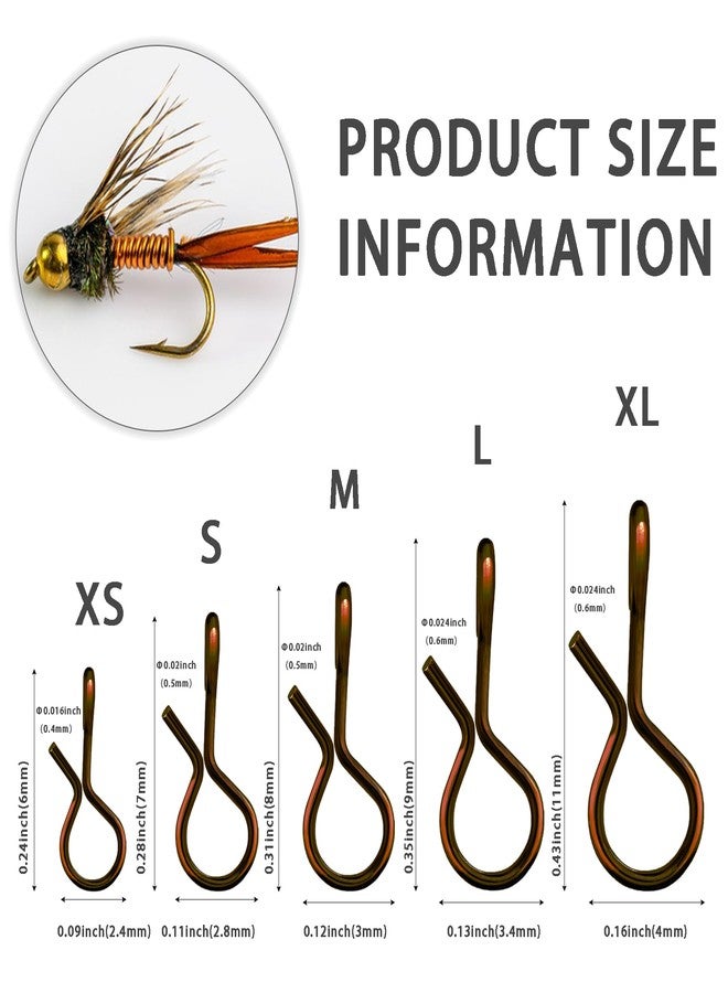 EUPHENG 100/150/250PCS Fly Fishing Snaps, 5 Sizes Quick-Change Stainless Steel No Knot Snaps, Fast Lure Connector for Flies, Jigs, Lures - Image 2