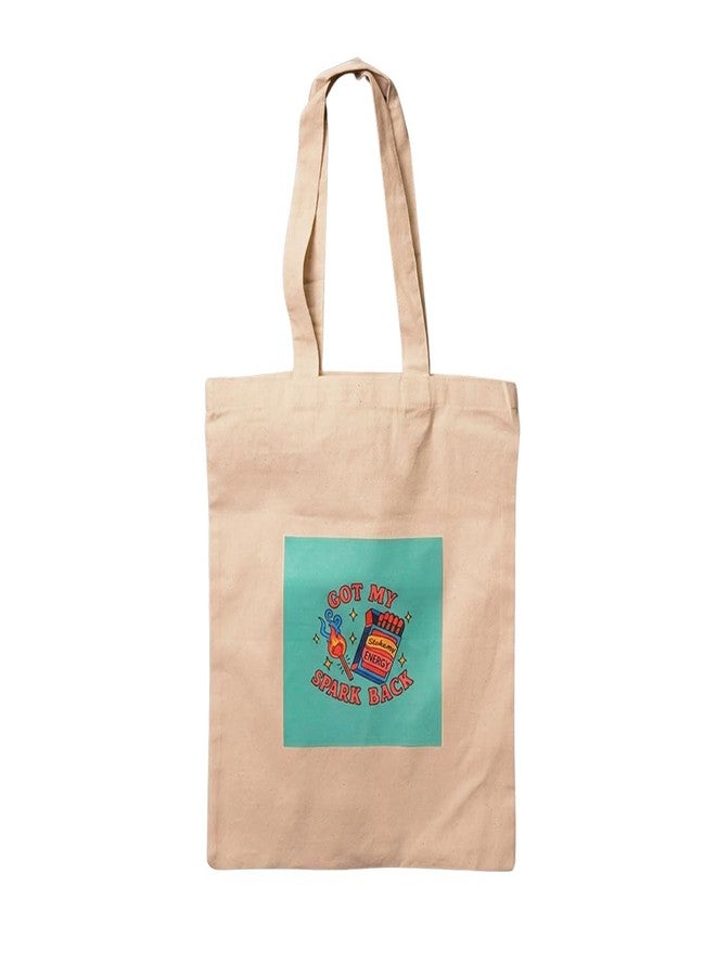 Kottanz Got My Spark Back Tote Bag - Printed Muslin Cotton Tote - Image 1