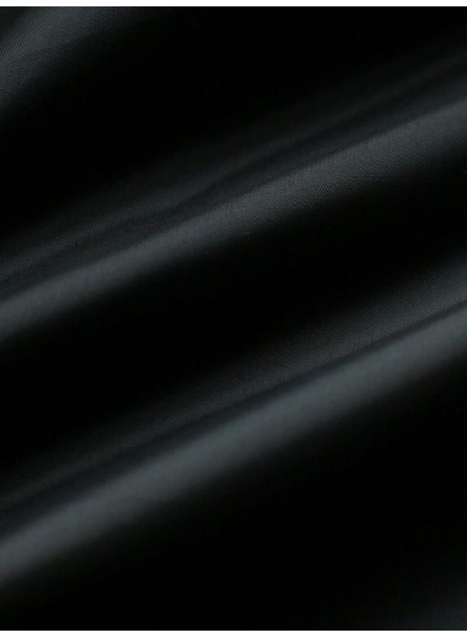 Shein Manfinity Mode Men's Solid Color Pocket & Button Front Long Sleeve Overcoat, Autumn Fall Clothes. - Image 3