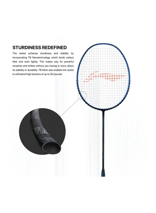 لي-نينج مضرب بادمنتون Wind Lite Stealth Carbon Fibre غير مشدود مع غطاء كامل مجاني (مدعوم من Windstorm) - Image 2