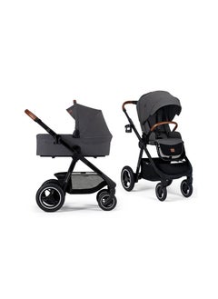 Kinderkraft Multifunctional Pushchair 2In1 Everyday, Baby Pram, With Xl Carrycot, For All Terrain, Waterproof Upf50+ Material, Foldable, Easy To Transport, Practical Accessoires, Up To 22Kg - Dark Grey  - Image 2
