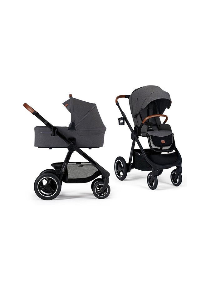 Kinderkraft - Multifunctional Pushchair 2In1 Everyday, Baby Pram, With Xl Carrycot, For All Terrain, Waterproof Upf50+ Material, Foldable, Easy To Transport, Practical Accessoires, Up To 22Kg - Dark Grey - Image 1