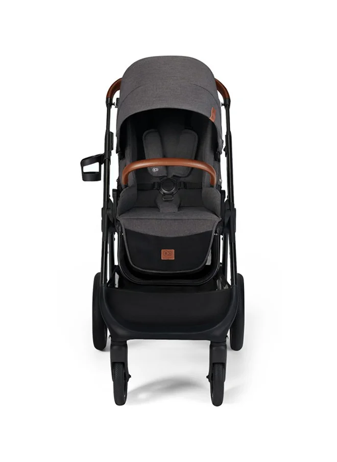Kinderkraft Multifunctional Pushchair 2In1 Everyday, Baby Pram, With Xl Carrycot, For All Terrain, Waterproof Upf50+ Material, Foldable, Easy To Transport, Practical Accessoires, Up To 22Kg - Dark Grey