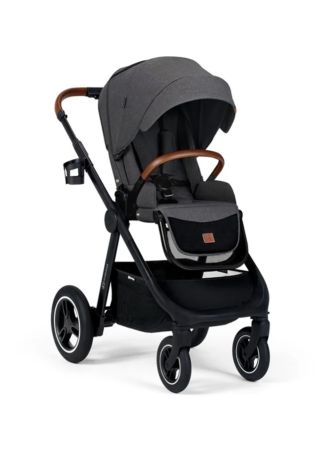 Kinderkraft Multifunctional Pushchair 2In1 Everyday, Baby Pram, With Xl Carrycot, For All Terrain, Waterproof Upf50+ Material, Foldable, Easy To Transport, Practical Accessoires, Up To 22Kg - Dark Grey