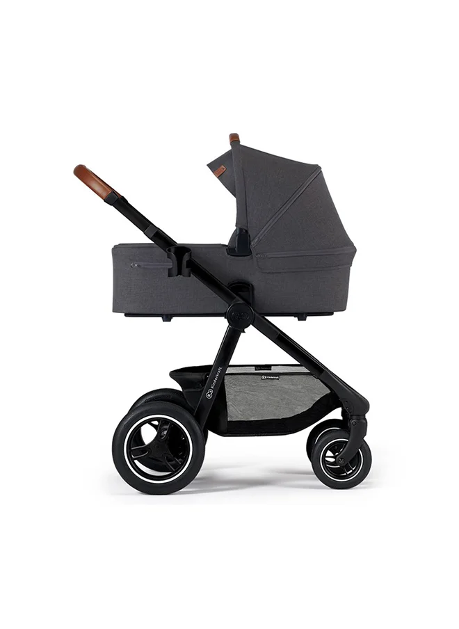 Kinderkraft Multifunctional Pushchair 2In1 Everyday, Baby Pram, With Xl Carrycot, For All Terrain, Waterproof Upf50+ Material, Foldable, Easy To Transport, Practical Accessoires, Up To 22Kg - Dark Grey