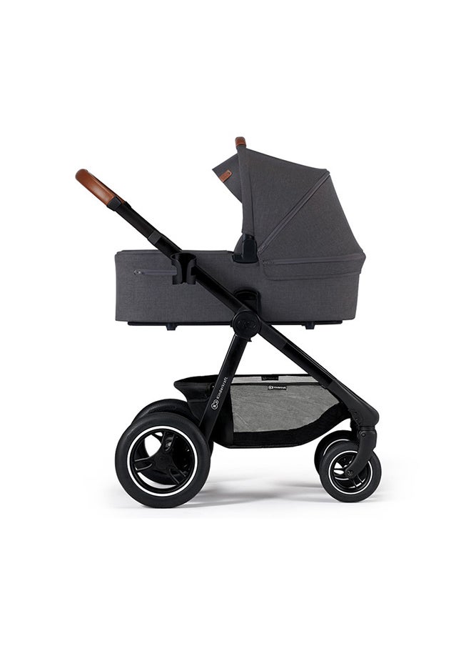 Kinderkraft - Multifunctional Pushchair 2In1 Everyday, Baby Pram, With Xl Carrycot, For All Terrain, Waterproof Upf50+ Material, Foldable, Easy To Transport, Practical Accessoires, Up To 22Kg - Dark Grey - Image 1