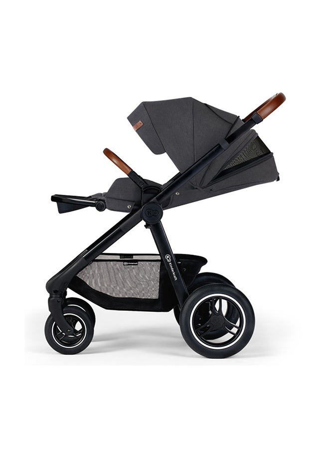 Kinderkraft - Multifunctional Pushchair 2In1 Everyday, Baby Pram, With Xl Carrycot, For All Terrain, Waterproof Upf50+ Material, Foldable, Easy To Transport, Practical Accessoires, Up To 22Kg - Dark Grey - Image 1