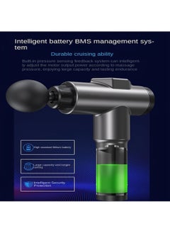 EzzySo 99 Level Massage Gun Usb Rechargeable 8 Heads Ultra-quiet And Powerful Motor Relax Deep Tissue Muscle Relaxation Massager Fascia Massager For Back Neck Pain Relief  - Image 4