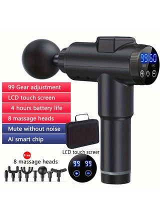 مسدس تدليك 99 مستوى قابل للشحن عبر USB 8 رؤوس محرك قوي وصامت للغاية للاسترخاء العميق لعضلات الجسم مساج للأنسجة الرخوة لتخفيف آلام الظهر والرقبة - view 5