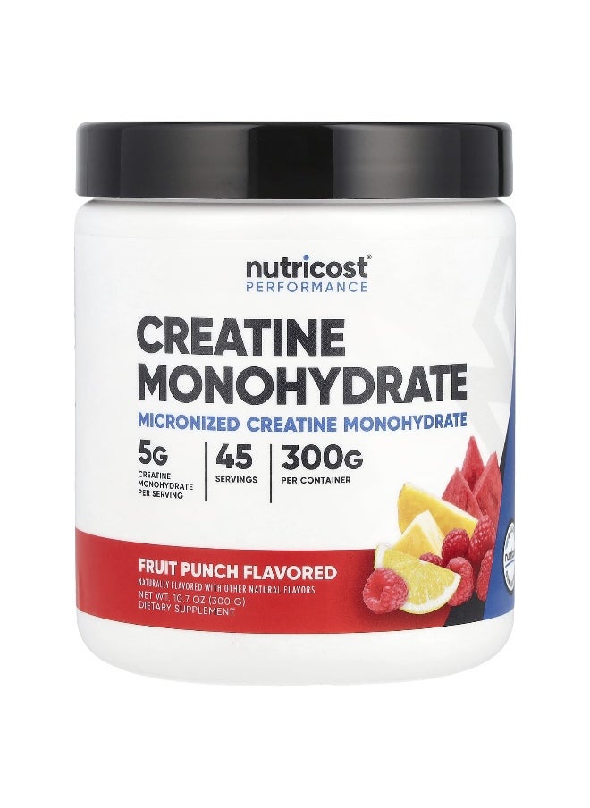 Nutricost Nutricost, Performance, Creatine Monohydrate, Fruit Punch, 10.7 oz (300 g)  - Image 1