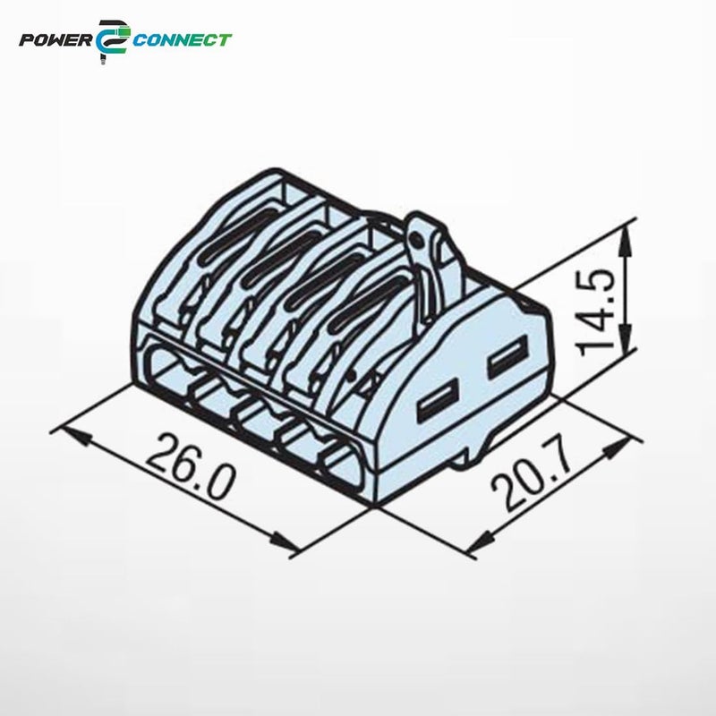 POWER CONNECT 5Lever Releasable Wire Connector SET OF 100 Pcs Spring Force 5Lever Type Wire Connector Type Connector SET OF 100 Pcs - Image 3