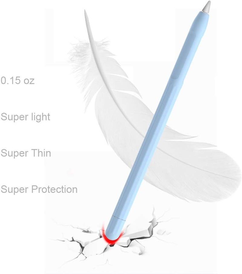 غطاء لقبضة قلم Apple كإكسسوارات حامل لقلم Apple من الجيل الأول مع غطاء واقي للطرف لقلم iPad (أزرق) - Image 4