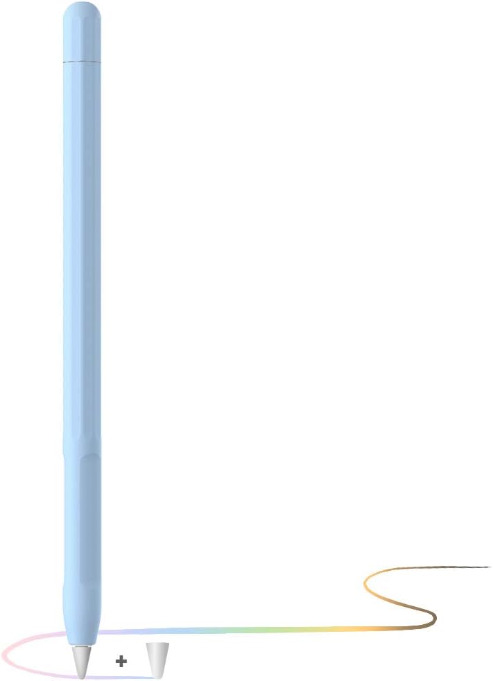 غطاء لقبضة قلم Apple كإكسسوارات حامل لقلم Apple من الجيل الأول مع غطاء واقي للطرف لقلم iPad (أزرق) - Image 1