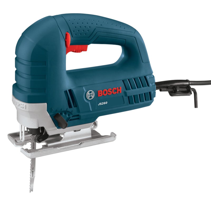 BOSCH JS260 Top-Handle Jig Saw - 6.0 Amp Motor, Variable Speed Control, Low-Vibration Plunging Design, Toolless Blade Change System - Ideal for Accurate and Smooth Cutting - Image 1