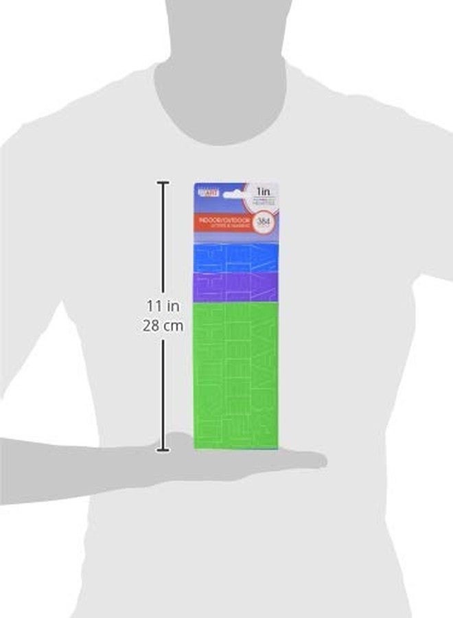 COSCO Creative Start Cosco Letters and Numbers 1" Helvetica Font 256 Characters, Blue, Green and Purple (098153) - Image 3