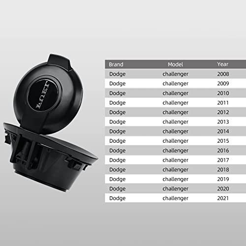Parfyter 68250120AA Fuel Filler Door Cap Matte Black Gas Cover Cap Vapor Edition Compatible with 2008-2023 Dodge Challenger - Image 2