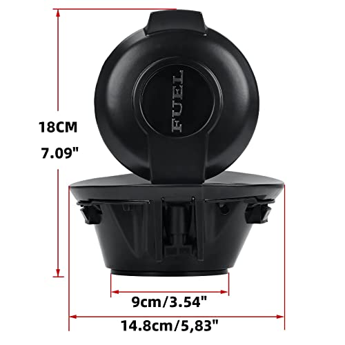 Parfyter 68250120AA Fuel Filler Door Cap Matte Black Gas Cover Cap Vapor Edition Compatible with 2008-2023 Dodge Challenger - Image 5