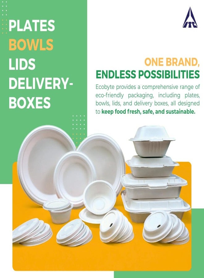 Ecobyte Serving Bowl Premium | 8 oz Capacity | Natural Fibre Disposable Bowl | Leak-Resistant, Compostable, Food-Safe | Pack of 50 - Image 4