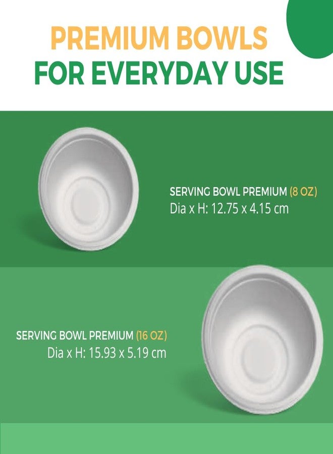 Ecobyte Serving Bowl Premium | 8 oz Capacity | Natural Fibre Disposable Bowl | Leak-Resistant, Compostable, Food-Safe | Pack of 50 - Image 5