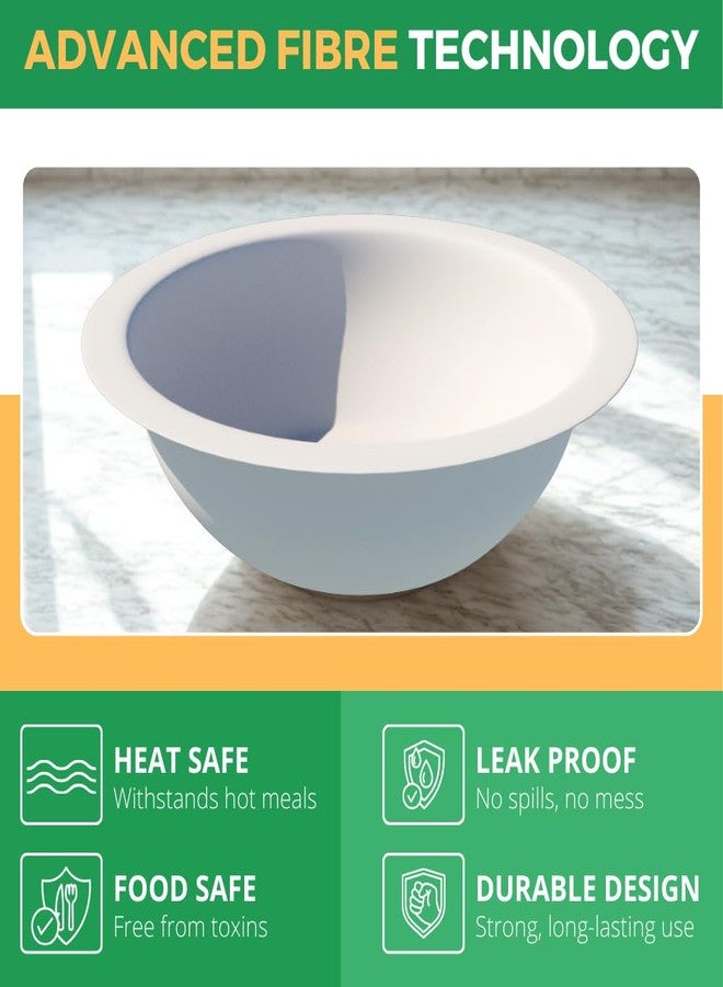 Ecobyte Serving Bowl Premium | 8 oz Capacity | Natural Fibre Disposable Bowl | Leak-Resistant, Compostable, Food-Safe | Pack of 50 - Image 3