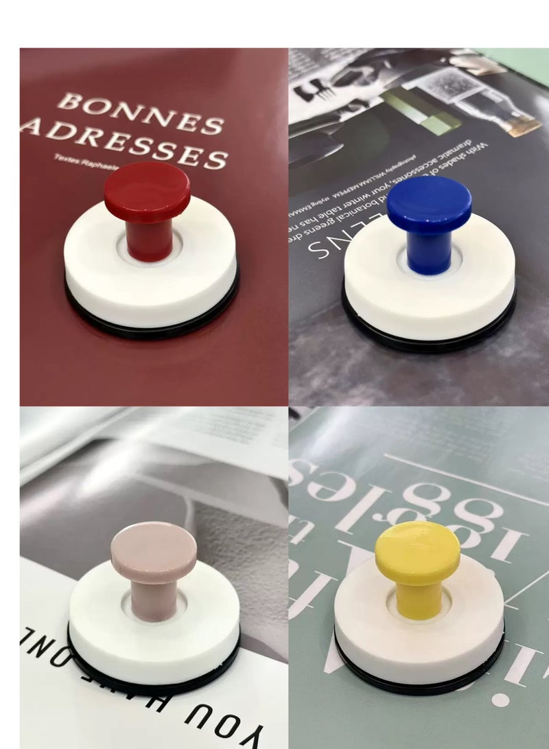 4PCS Dopamine Color Suction Cup Hooks for Shower, Movable Towel Hook for Bathrooms, No Drill Suction Wall Hooks for Hanging No Damage,  Towel/Bath Towel/Shower Loofah/Robe/Washcloth Holder - Image 5