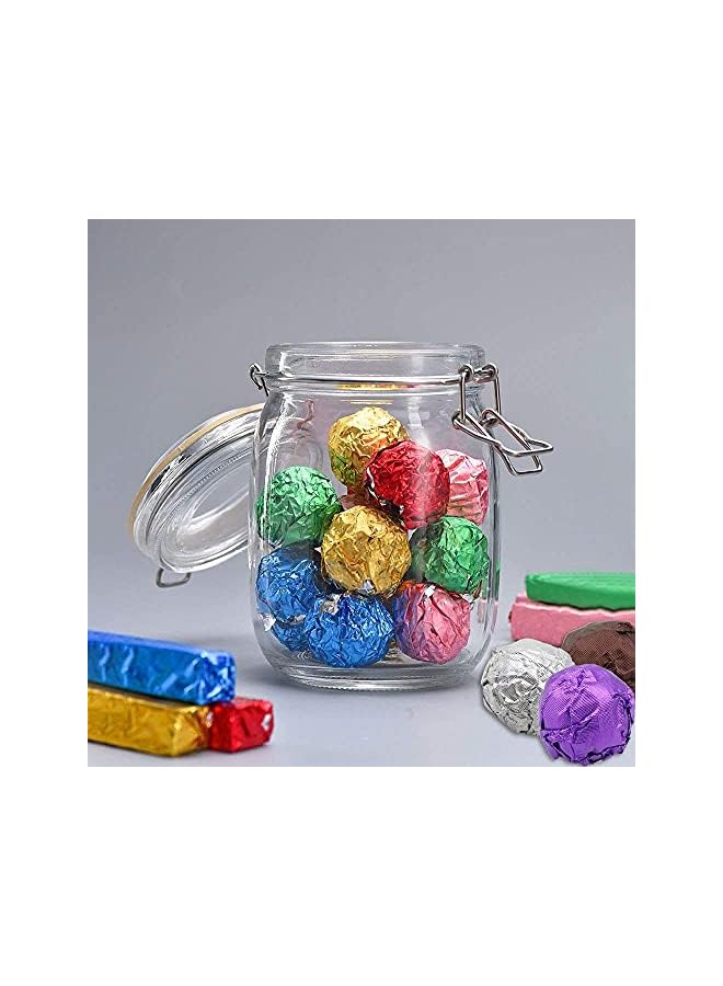 S-TOP Chocolate Candy Wrappers Aluminium Foil Packaging for Decoration, 3.15x3.15in Square, 800 Pieces 8 Colors - Image 3