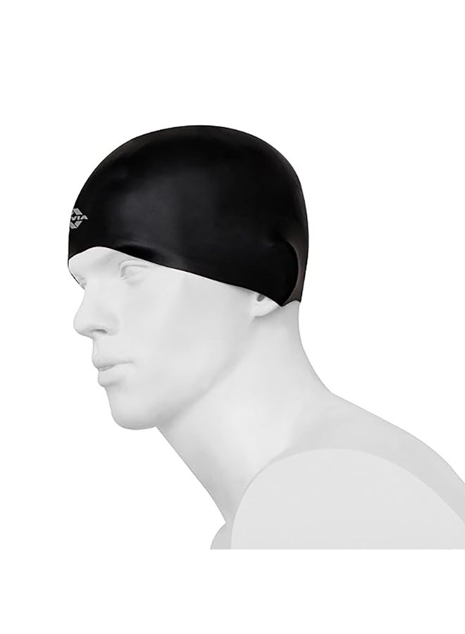 Nivia Classic Swimming Cap for Men & Women | Free Size - Elastic | Material - Silicone | Swimming Cap Long Hair | Pool Cap | Waterproof Swim Cap | Swim Hat - Image 1