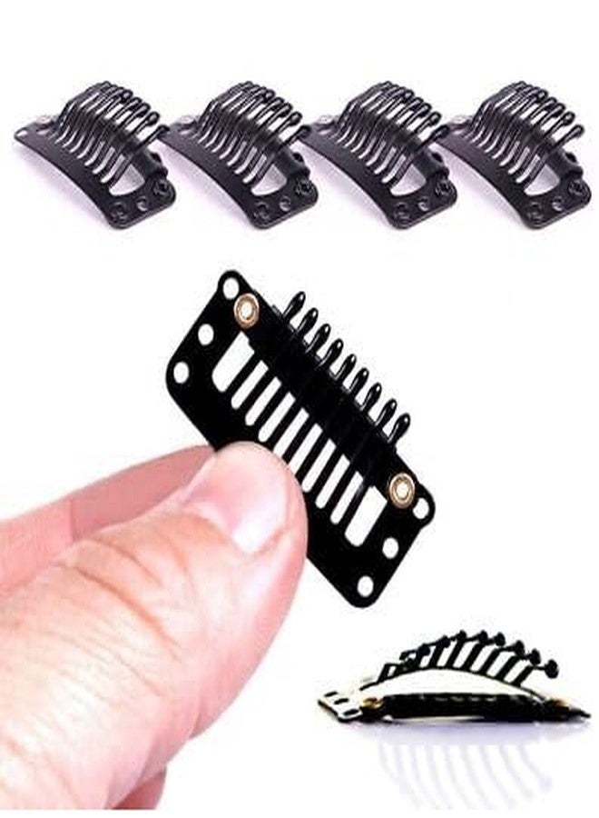 Fully Hair Extension Clips for Women and Men Hair Wigs and Patch Clips Black Set of 12pcs Pack of 1 - Image 5