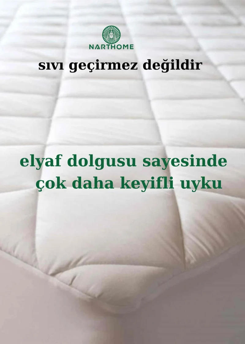 Nart Home Quilted Mattress Protector Cotton Mattress Protector Double 160x200 cm (9 Different Sizes)