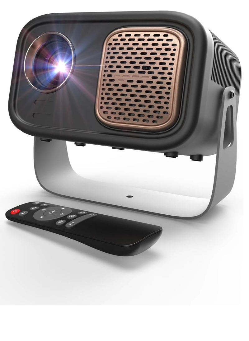 WEWATCH V11 Mini Portable Projector,  , Electronic Focus 360°, ±45° Keystone, 14000 Lumens  WiFi Bluetooth, Home for Phone/PS5/USB/HDMI  - Image 1