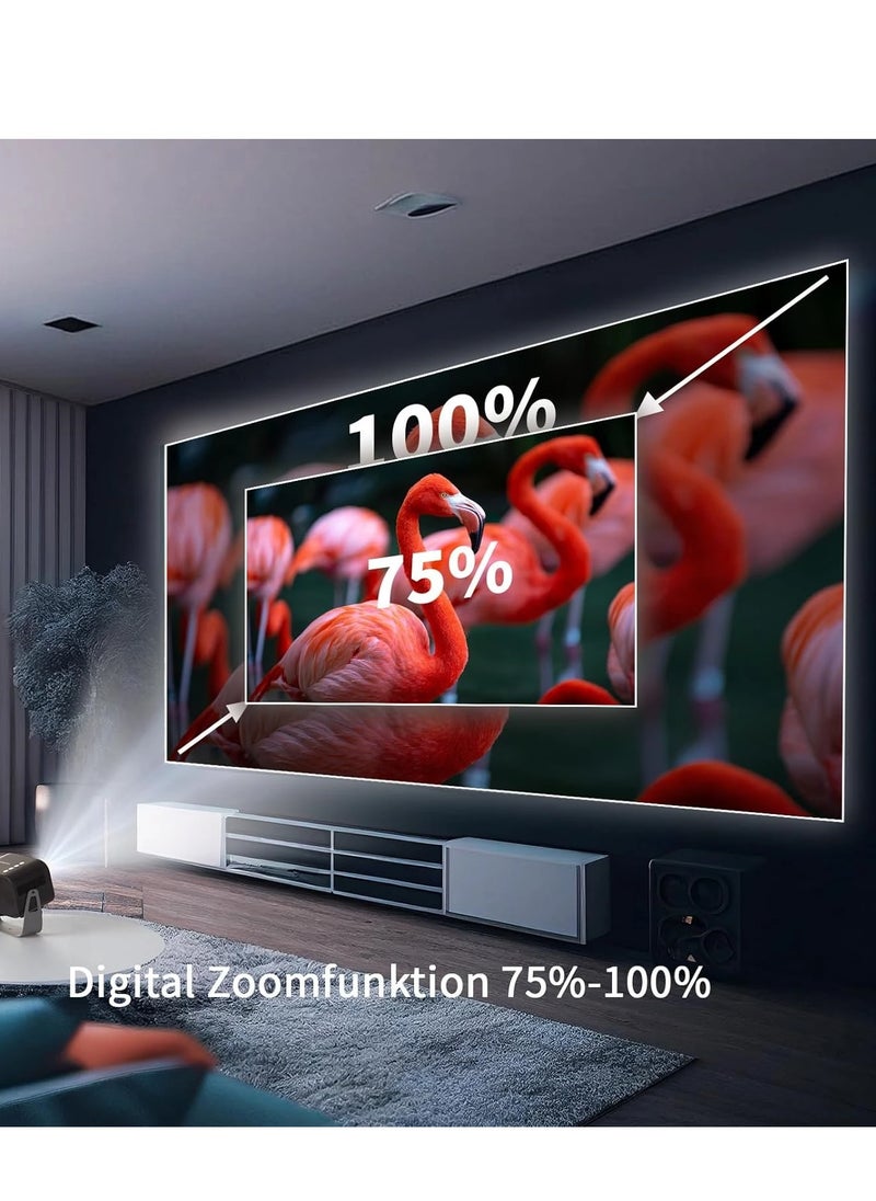 WEWATCH V11 Mini Portable Projector,  , Electronic Focus 360°, ±45° Keystone, 14000 Lumens  WiFi Bluetooth, Home for Phone/PS5/USB/HDMI  - Image 2