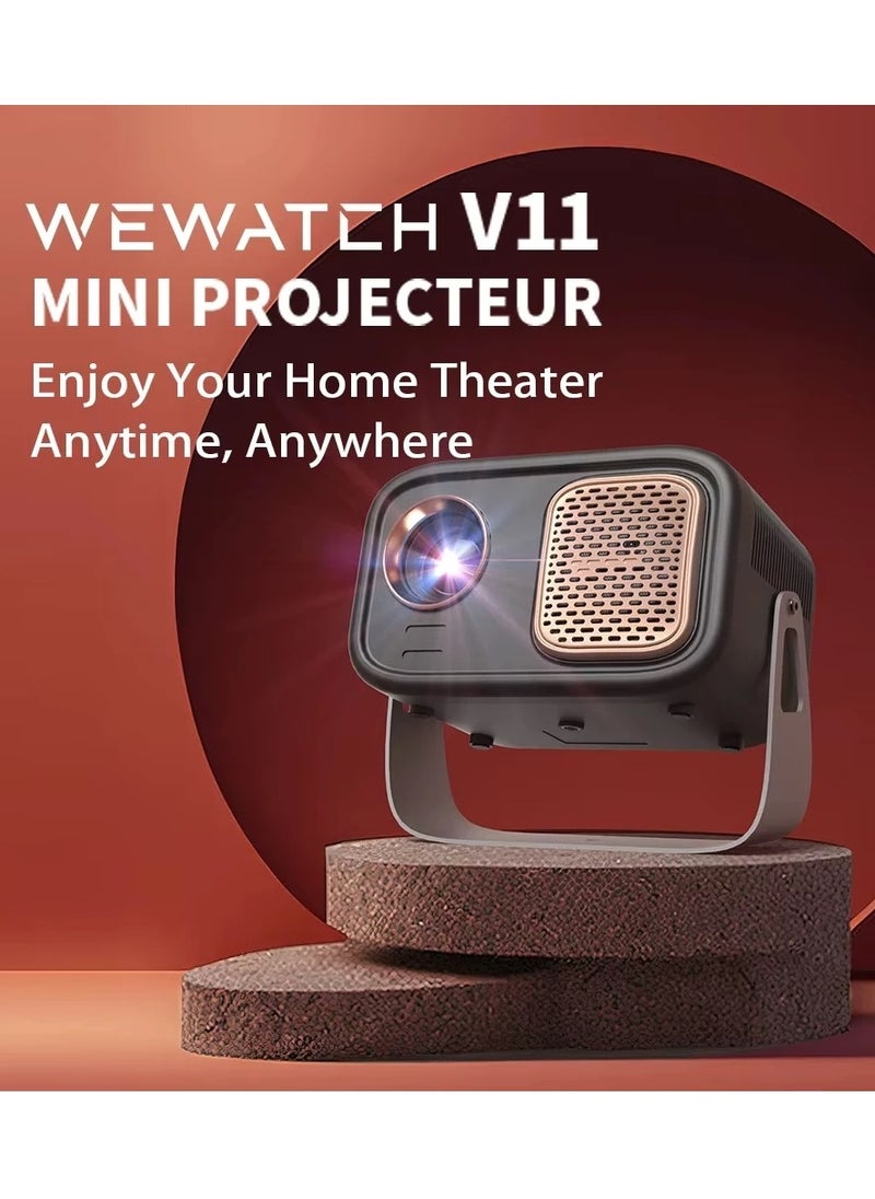 WEWATCH V11 Mini Portable Projector,  , Electronic Focus 360°, ±45° Keystone, 14000 Lumens  WiFi Bluetooth, Home for Phone/PS5/USB/HDMI  - Image 4
