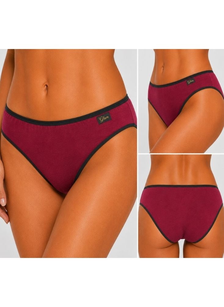 GLAM Pack of 6 Women's Cotton Underwear Assorted Colors - Image 5