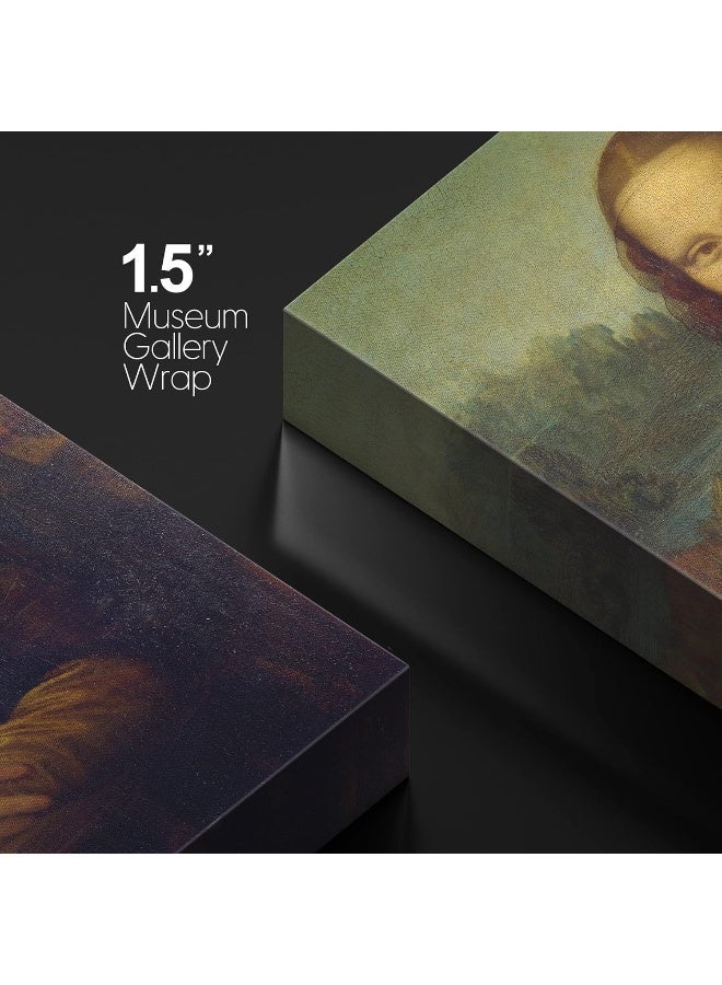 wall26 Canvas Print Wall Art Mona Lisa by Leonardo da Vinci Historic Cultural Illustrations Realism Traditional Scenic Expressive for Living Room, Bedroom, Office - 24"x36" - Image 4