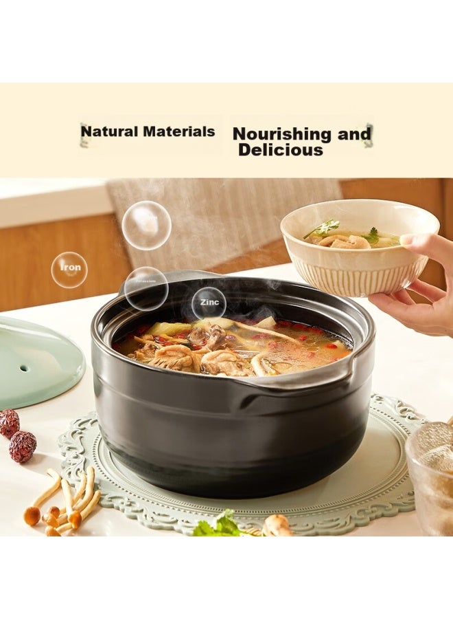 Supor Ceramic Pot, 3.2l Capacity, Suitable For Stewing, Soup Making, And Health-preserving Cooking, Heat-resistant, Crack-resistant, Model Eb32jat01-r - Image 1