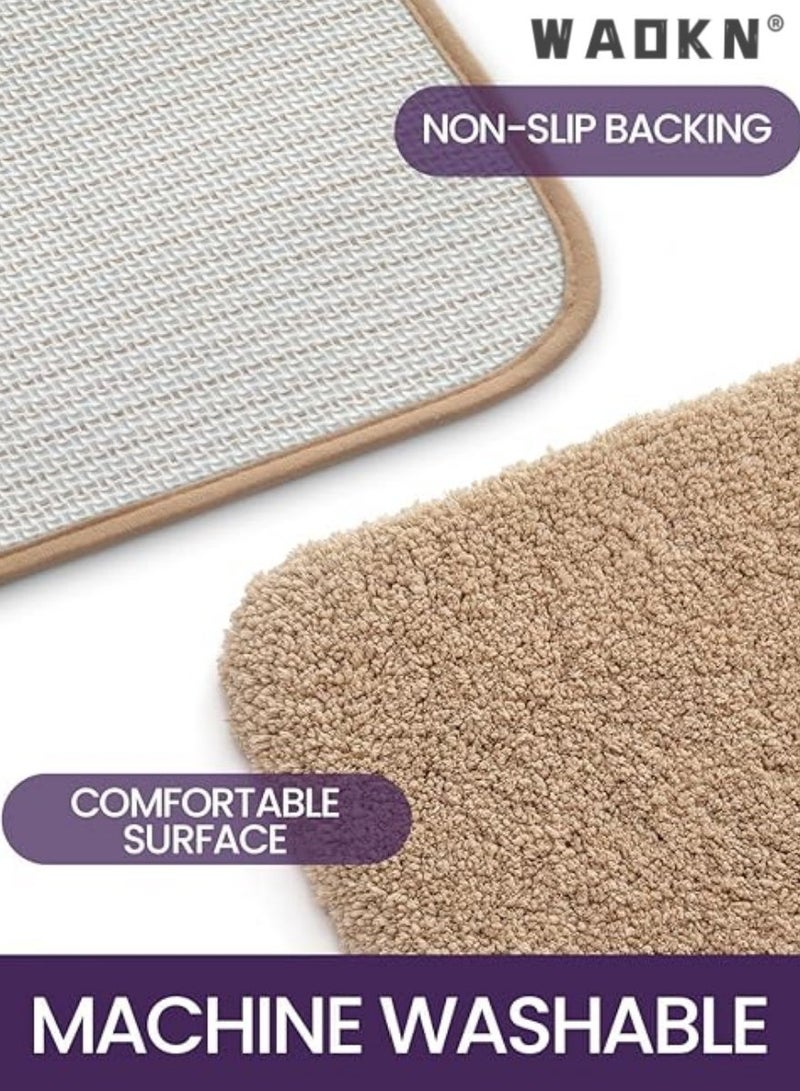 Bathroom Rug Mat, Extra Soft and Absorbent Bath Rugs, Washable Non-Slip Carpet Mat for Bathroom Floor, Tub, Shower Room, 32"x20" - Image 4