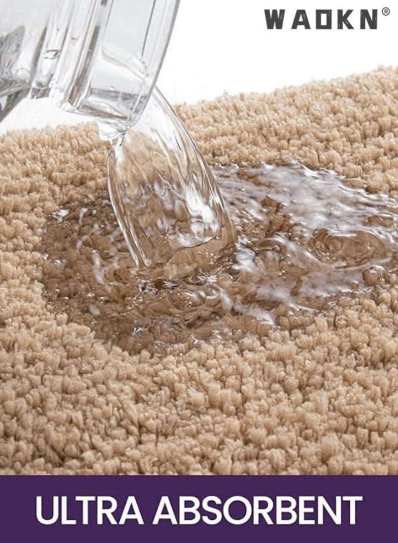 Bathroom Rug Mat, Extra Soft and Absorbent Bath Rugs, Washable Non-Slip Carpet Mat for Bathroom Floor, Tub, Shower Room, 32"x20" - Image 3
