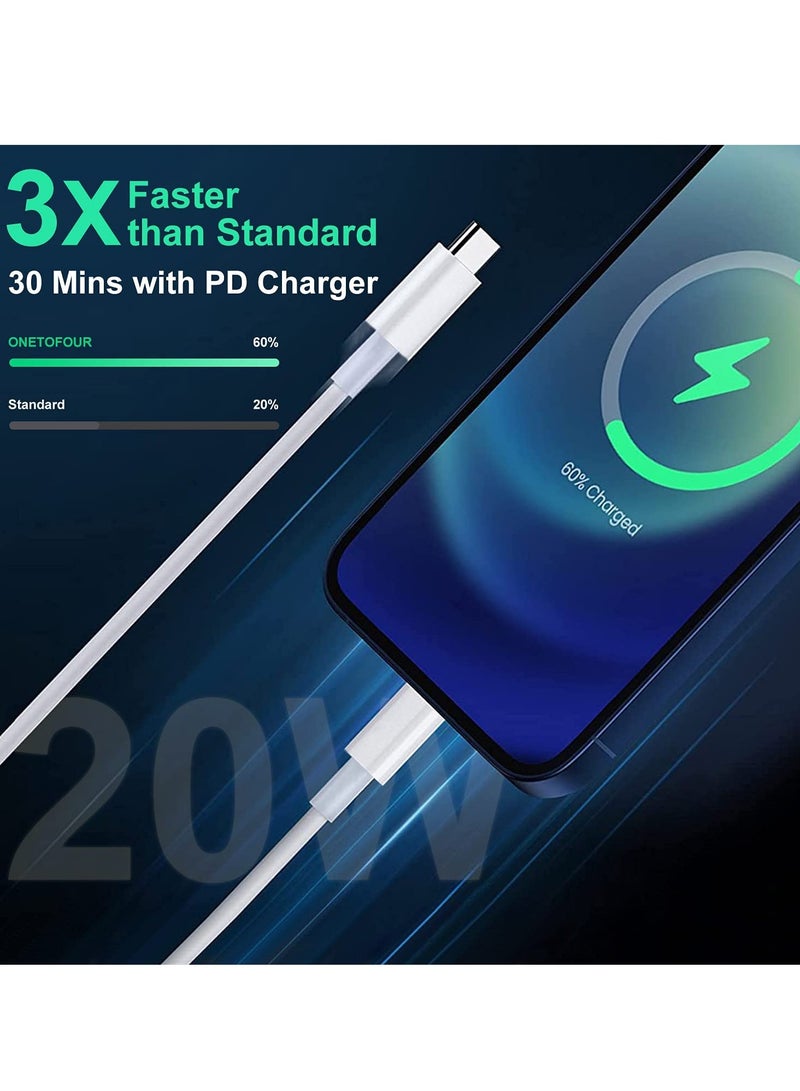 USB C to Lightning Cable 2M [MFi Certified] Compatible with Apple iPhone 14 Pro Max/13/12/11 Pro/X/XS/XR/8 Plus/AirPods Pro,Supports Power Delivery,White - Image 2