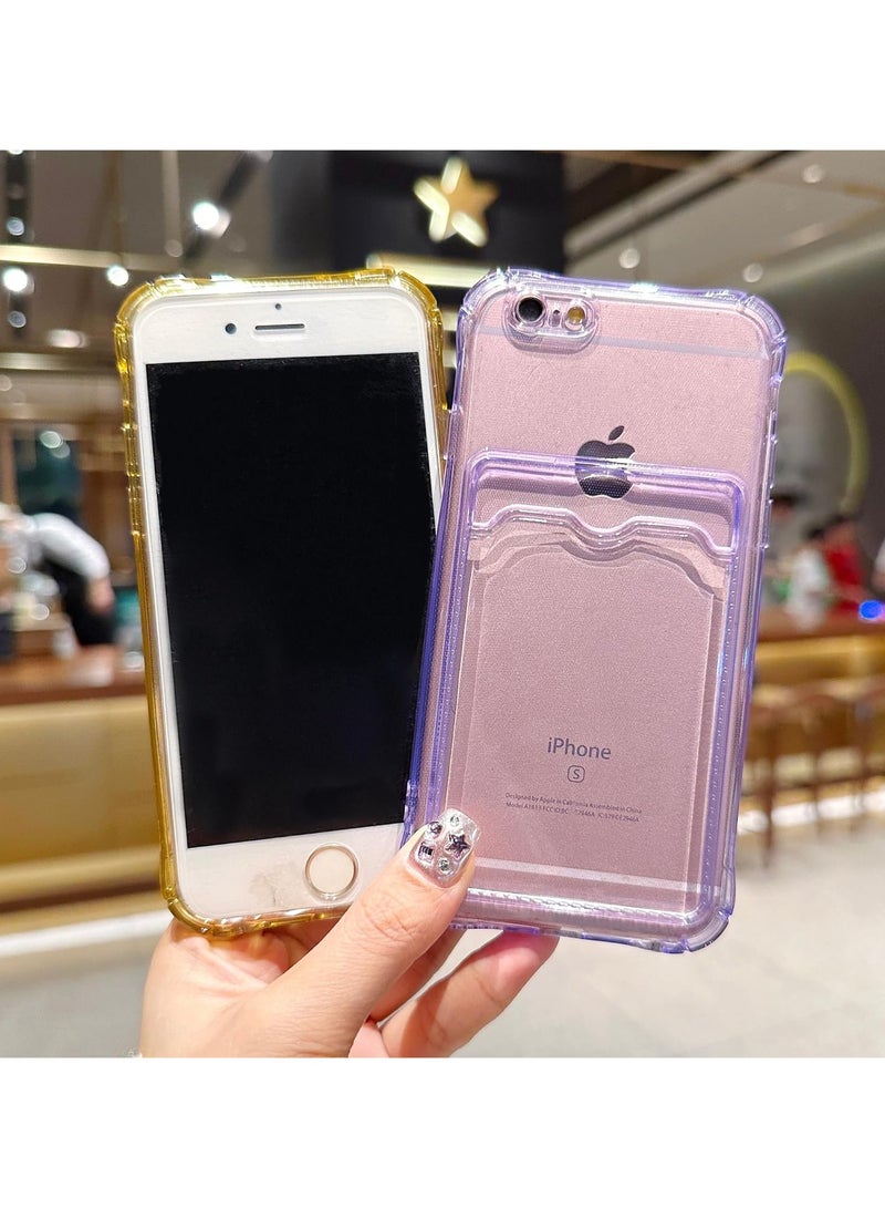 Wallet Phone Case Slim Fit Card Slot Transparent Case Protective Soft Shockproof Case with Card Holder For Iphone 6/6s  - Image 3