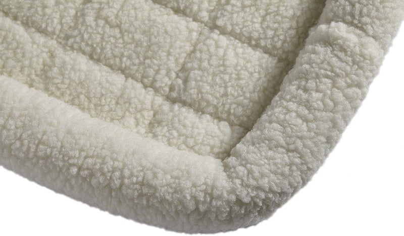 Bolster Dog Bed 42L-Inch White Fleece Dog Bed w/Comfortable Bolster | Ideal for Large Dog Breeds & Fits a 42-Inch Dog Crate | Easy Maintenance Machine Wash & Dry - Image 4