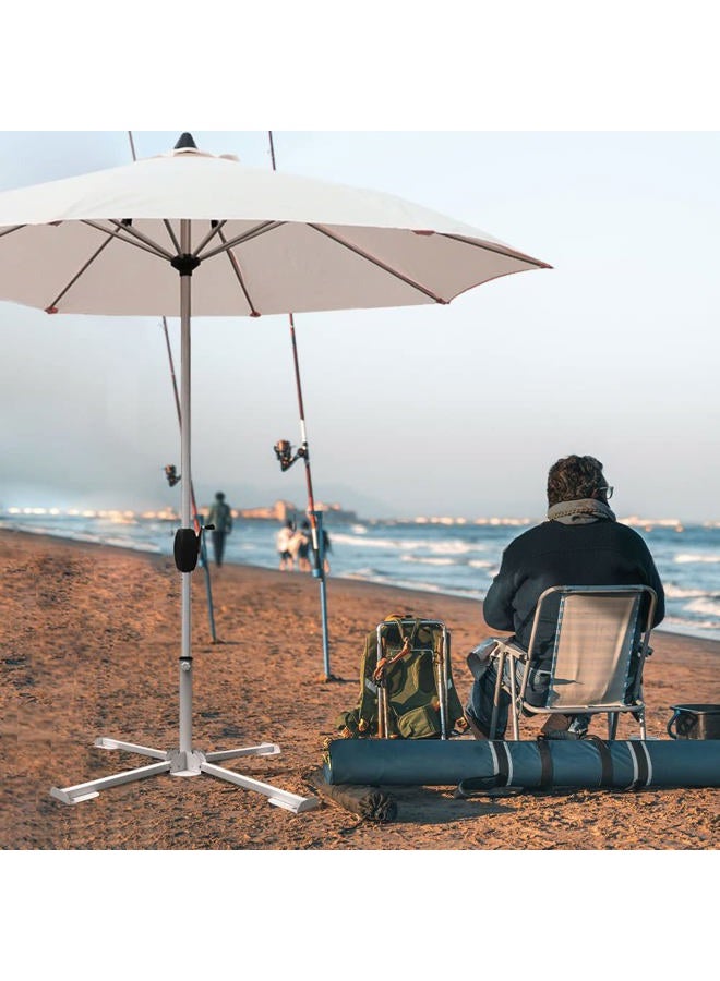 MILIMOLI Portable Foldable Beach umbrella Stand - Outdoor Sunshade Anchor - Adjustable Patio Umbrella Base Holder - Rust Free Umbrella Base - Tempered Iron Patio Umbrella Stand -Christmas Tree Base Stand - Image 3