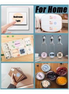 phomemo 3 Rolls Multi-Purpose Round Self-Adhesive Label for M110/ M120/ M200/ M220/ M221 Label Printer, 50x50mm, 140 Labels/Roll (Pink+Blue+Yellow)  - Image 5