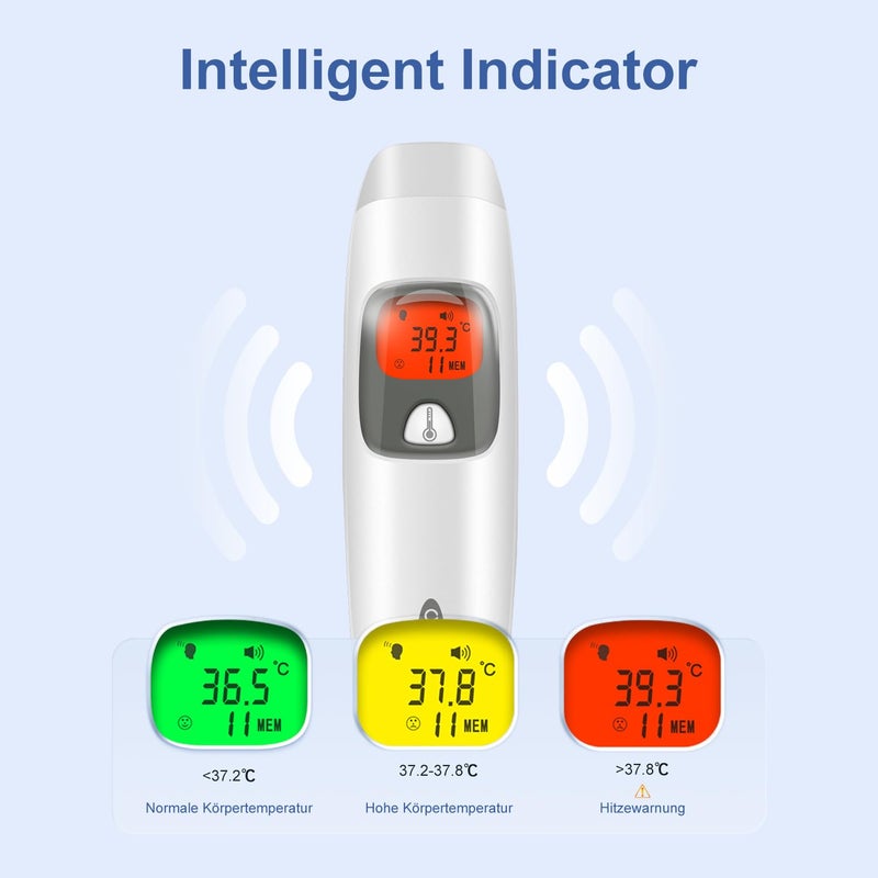Cofoe Digital Forehead Thermometer Non-Touch Infrared Thermometer for Adults Kids Infants Accurate Reading with Large Display Mute Mode Memory Recall KF-HW-003 - Image 3
