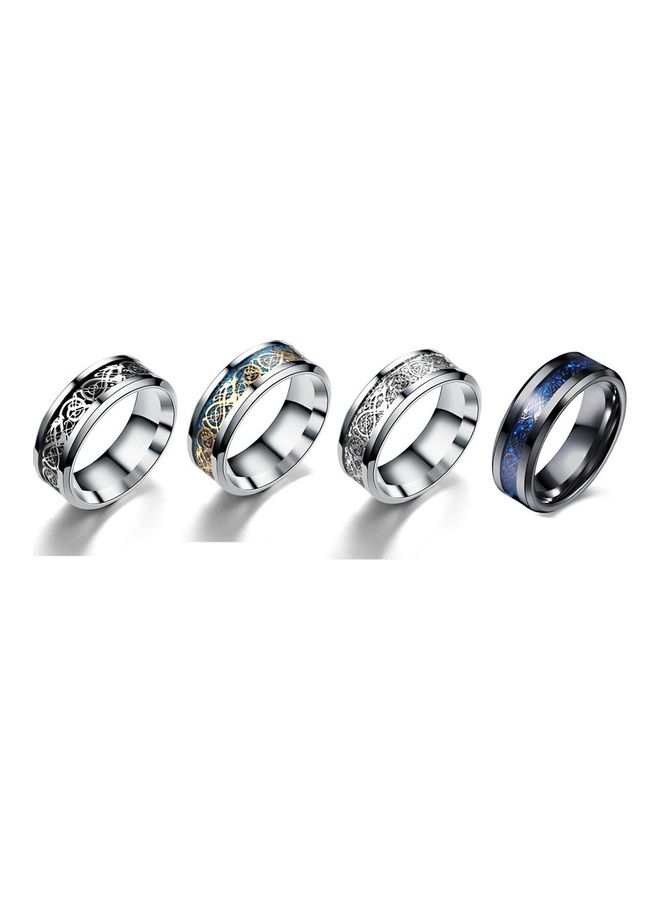 NIBEMINENT Vintage Stainless Steel Dragon Tattoo Men's Ring - Image 3