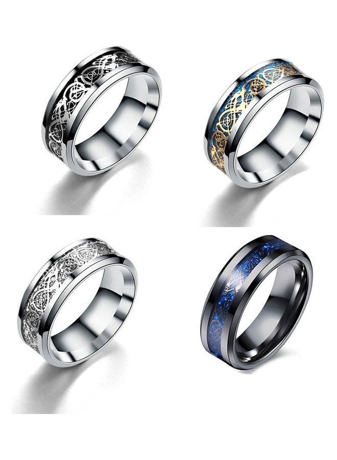 NIBEMINENT Vintage Stainless Steel Dragon Tattoo Men's Ring - Image 2