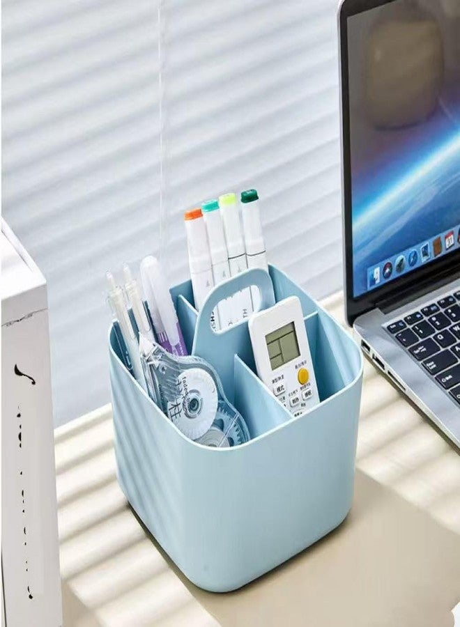 Reflygen Stackable Portable Handheld Organiser, Multi-Purpose Desktop Divider Organiser Basket for Crafts or School Supplies Desk, Office, Stationery Pencil Holder, Dorm Room Organiser (Blue) - Image 4