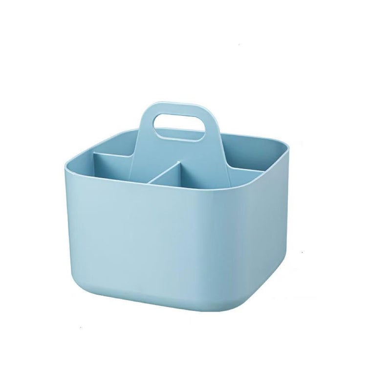 Reflygen Stackable Portable Handheld Organiser, Multi-Purpose Desktop Divider Organiser Basket for Crafts or School Supplies Desk, Office, Stationery Pencil Holder, Dorm Room Organiser (Blue) - Image 1